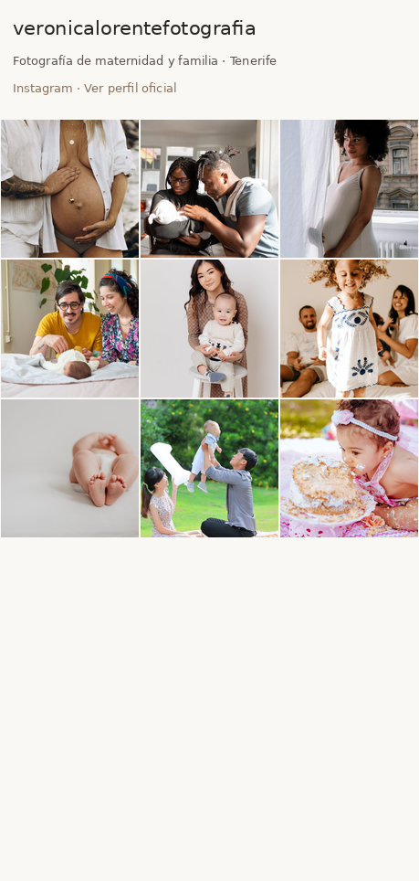 Selección de fotografías del portfolio junto al perfil de Instagram de Verónica Lorente